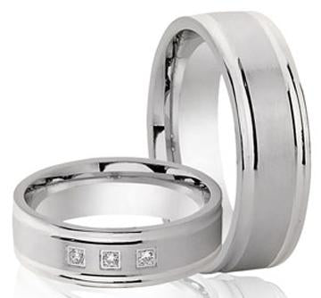 Schwarz Trauringe/Eheringe Weißgold SW 272