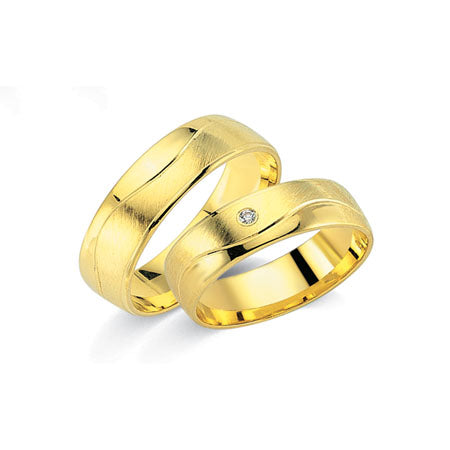 Schwarz Trauringe/Eheringe Crazy Love Gelbgold SW581