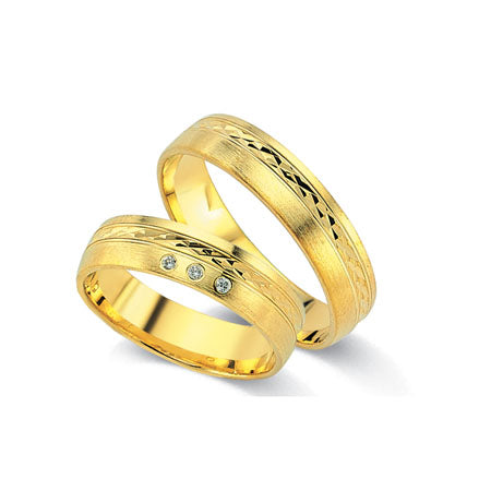 Schwarz Trauringe/Eheringe Crazy Love Gelbgold SW584