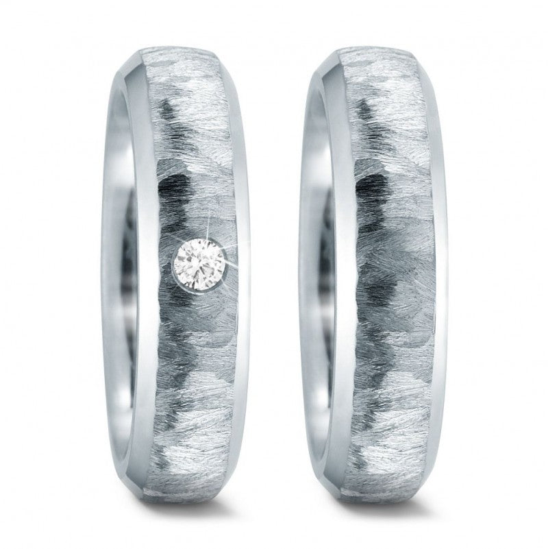 Produktbild: TitanFactory strukturierte Edelstahl Eheringe/Trauringe 59307/002/010/1002-59307/002/000/1002