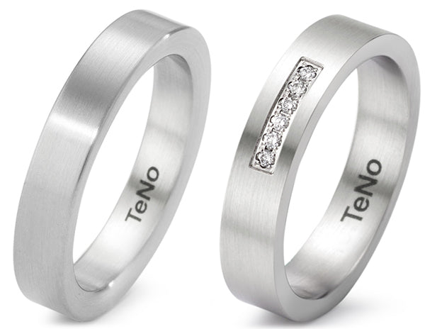 Produktbild: TeNo Trauringe/Eheringe DELUXX YUNIS 069.0100.XX-069.01P02.XX