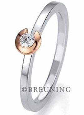 Verlobungsring/Vorsteckring Weißgold/Rotgold, Breuning 48/04760