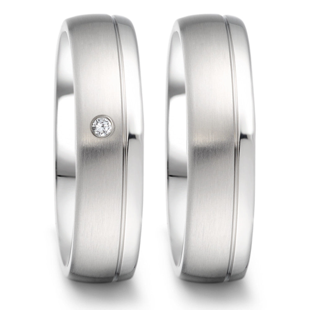 Produktbild: TeNo Trauringe/Eheringe PURE DESIGN TAMOR SATIN 069.2500.D58.XX-069.2512.D58.XX