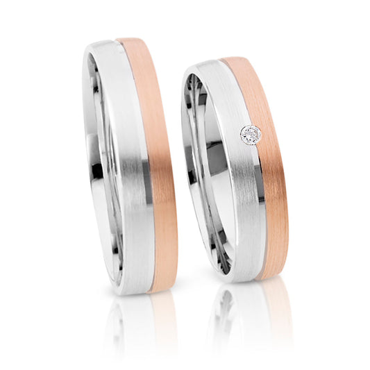 Produktbild: Herzog Trauringe/Eheringe Weißgold Rotgold 146