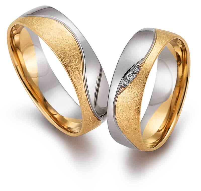 Produktbild: Gerstner Bicolor Trauringe (Weißgold/Gelbgold) 4/28193/6