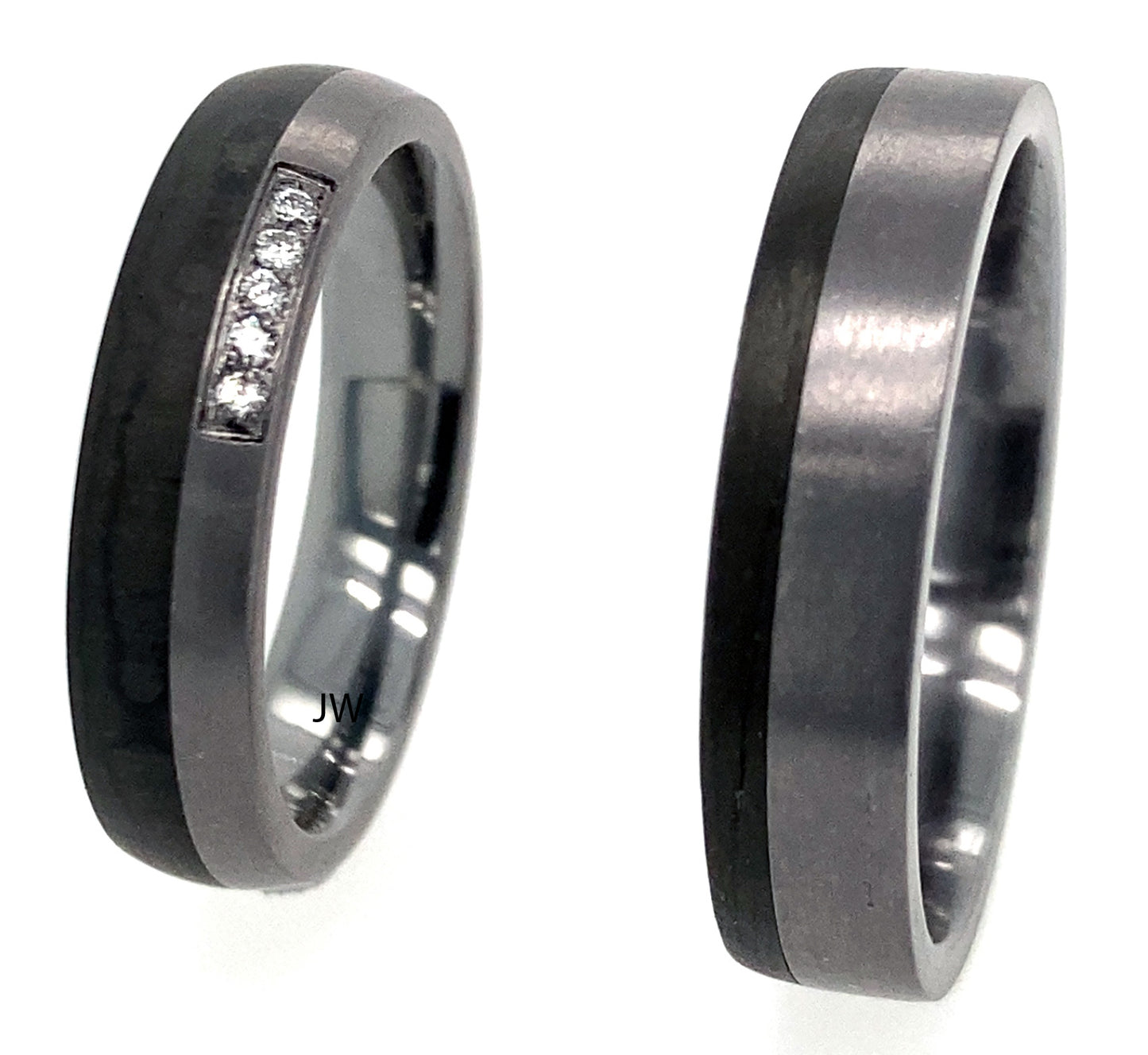 Produktbild: Tantalum Magic Trauringe Tantal/Carbon 31619-30619