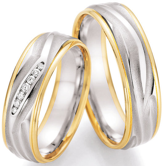 Produktbild: Nowotny Collection Ruesch Trauringe/Eheringe Honeymoon Solid Bicolor 66/45050/060-66/45060/060