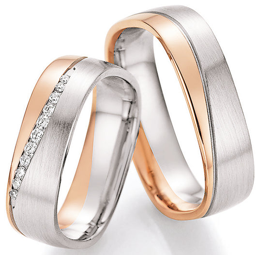 Produktbild: Nowotny Collection Ruesch Trauringe/Eheringe Honeymoon Solid Bicolor 66/45130-66/45140