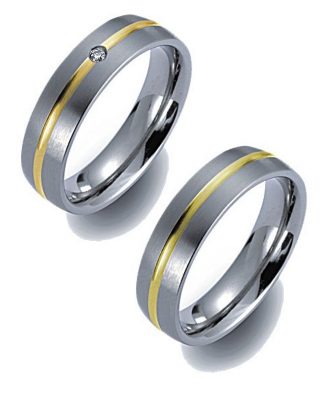 TitanFactory Trauringe/Eheringe 51476-51476B
