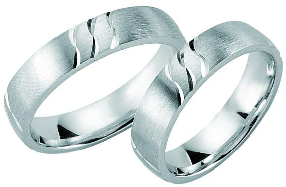 Produktbild: Adam und Eva Collection 5mm Weißgold Trauringe WG 5014