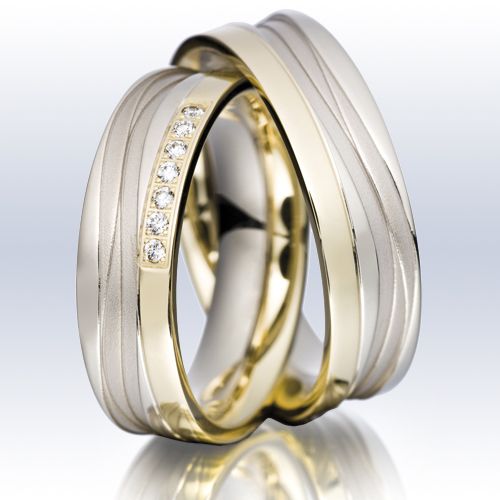 Rauschmayer Eheringe/Trauringe Elements - 4 Elemente Bicolor (Elements Gold) 11-50692/10-50692