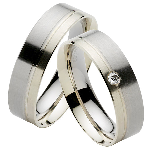 Produktbild: Rauschmayer Eheringe/Trauringe Elements - Cool & Bright Bicolor 11-50940/10-50940