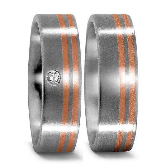 Produktbild: TitanFactory Titan-Rotgold Trauringe/Eheringe 50957/001/003/7203-50957/001/000/7203