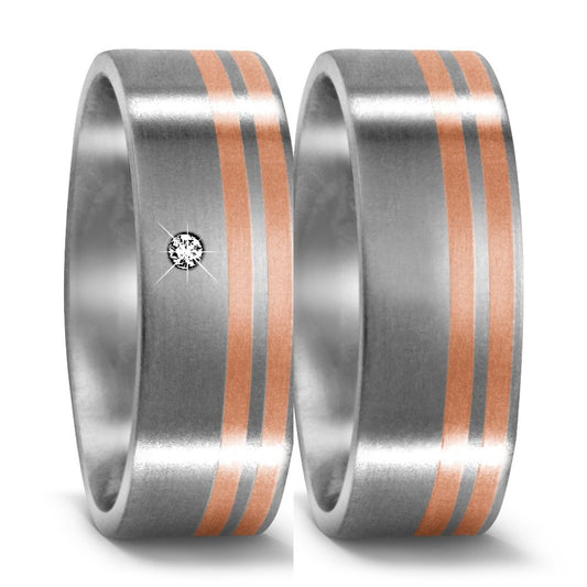 Produktbild: TitanFactory Titan-Rotgold Trauringe/Eheringe 50958/001/001/7203-50958/001/000/7203