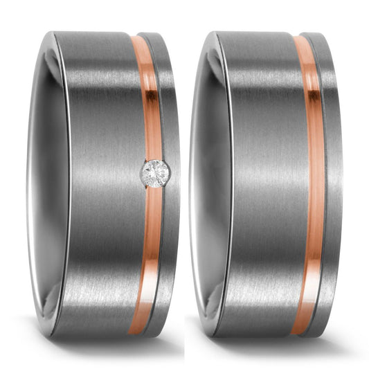 Produktbild: TitanFactory Titan-Rotgold Trauringe/Eheringe 51301/001/003/7203-51301/001/000/7203