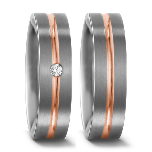 Produktbild: TitanFactory Titan-Rotgold Trauringe/Eheringe 51302/001/003/7203-51302/001/000/7203