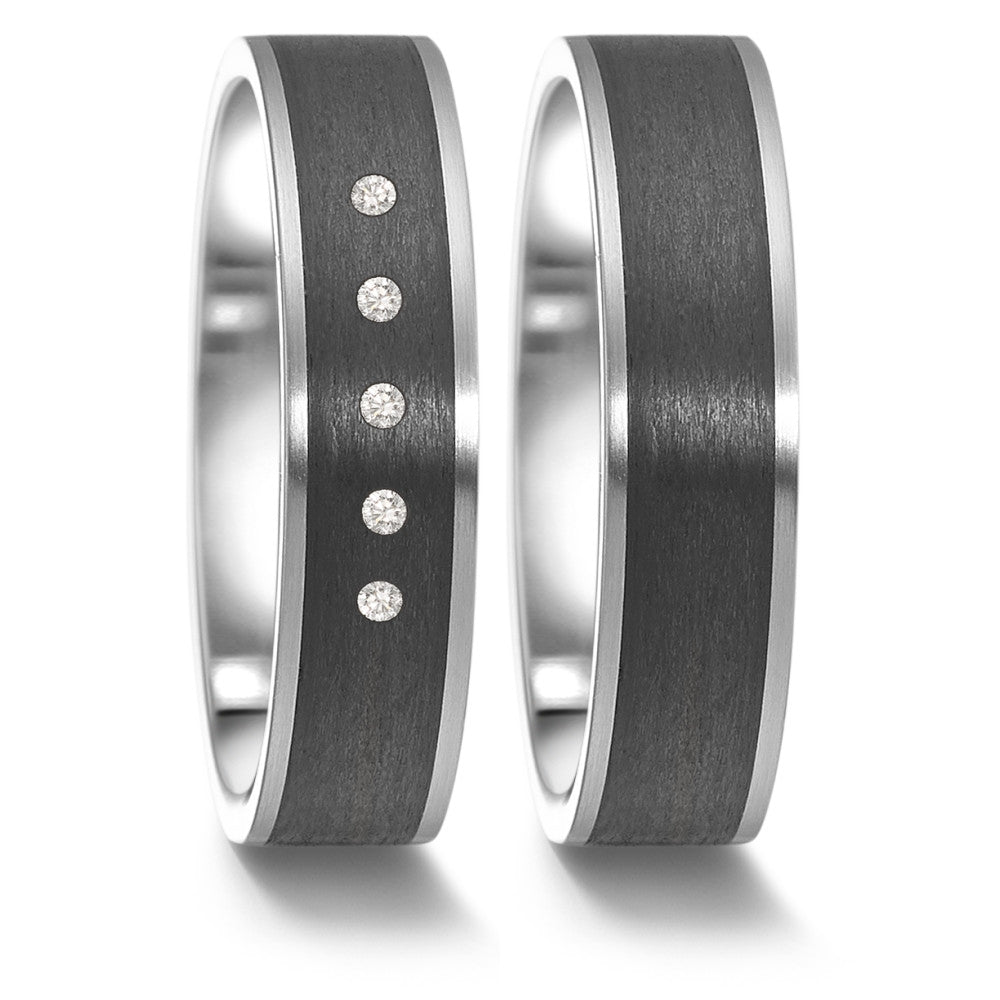 Produktbild: TeNo Trauringe/Eheringe 063.63S02.XX Starlight Stahl/Karbon