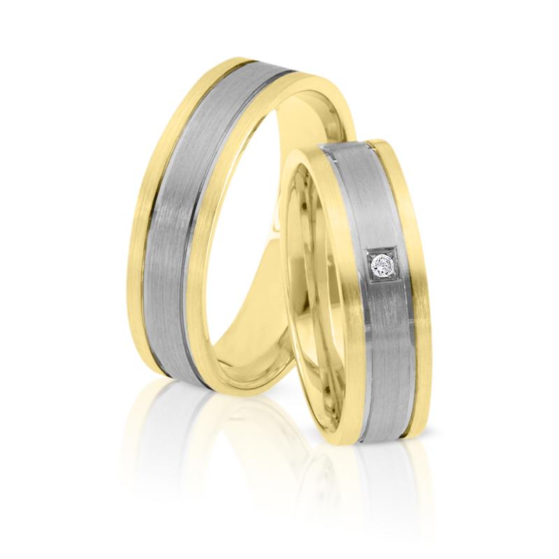 Produktbild: Herzog Trauringe/Eheringe 60 Weißgold/Gelbgold
