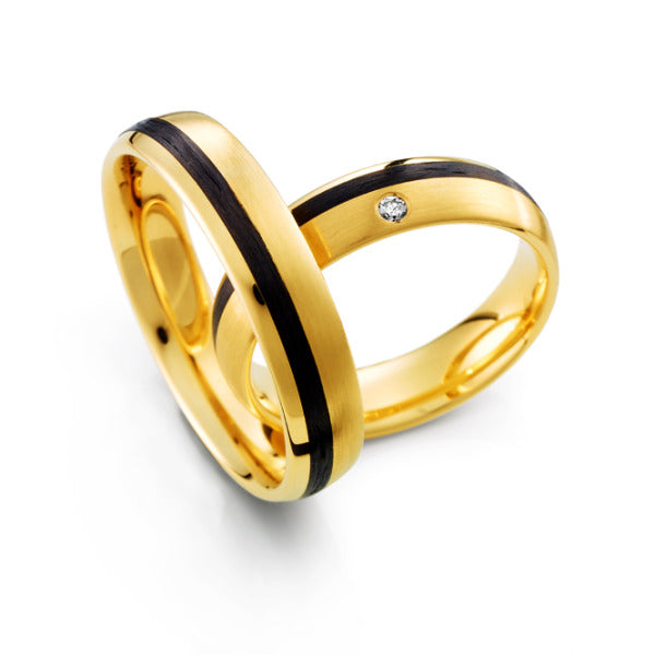 Weidner Trauringe/Eheringe Carbon Bicolor 62630