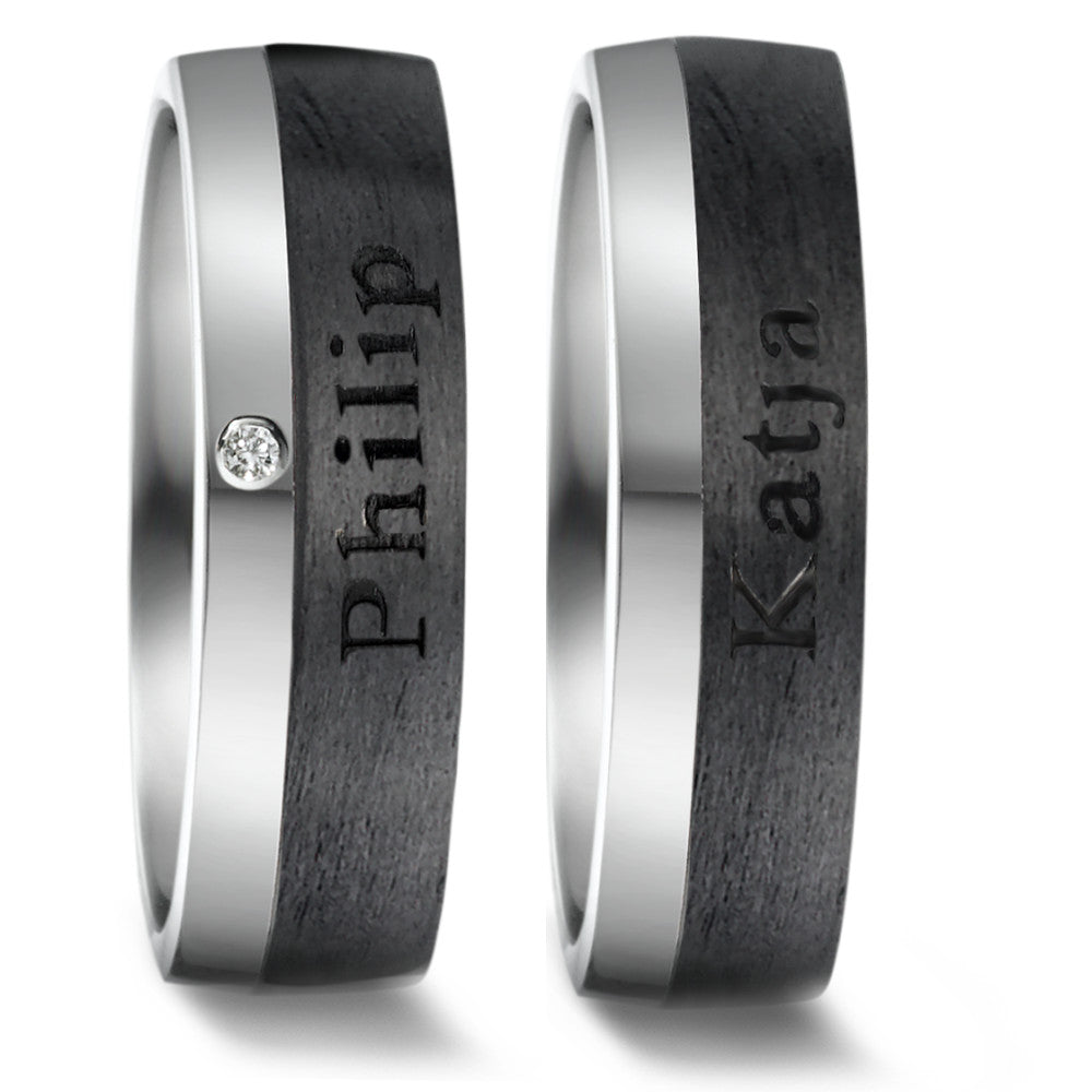 Produktbild: Weidner Trauringe/Eheringe Carbon Bicolor 62635