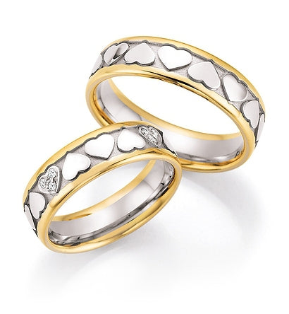 Produktbild: Nowotny Collection Ruesch Trauringe Hearts Love Infinity Bicolor 66/38030-060-66/38040-060