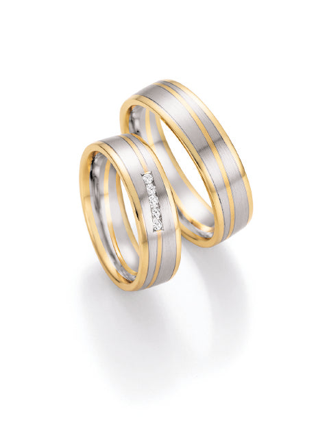 Produktbild: Nowotny Collection Ruesch Trauringe Honeymoon Solid Bicolor 66/42030-060-66/42040-060