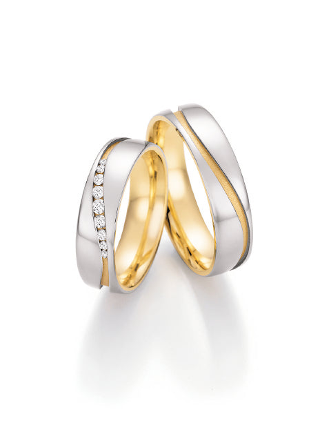 Produktbild: Nowotny Collection Ruesch Trauringe Honeymoon Solid Bicolor 66/42150-055-66/42160-055