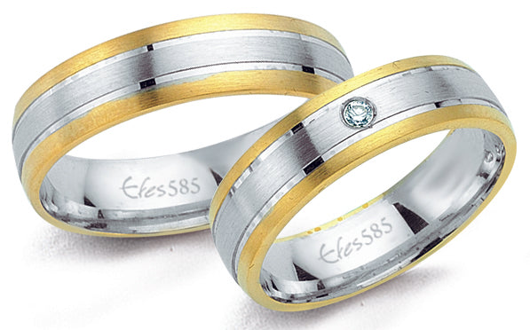 Produktbild: Adam und Eva Collection 5,5 mm Gelbgold/Weißgold Trauringe GW 8008
