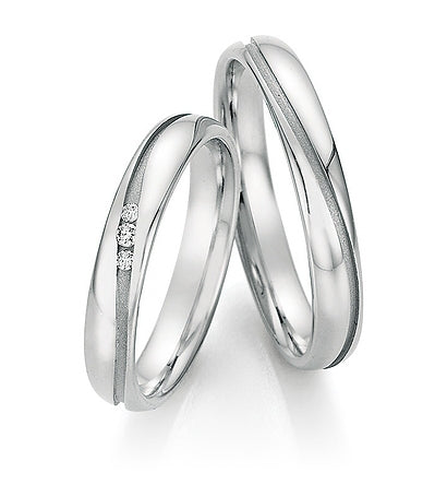 Produktbild: Nowotny Collection Ruesch Trauringe/Eheringe Whitestyle Steel Basics 88/22050-035-88/22060-035