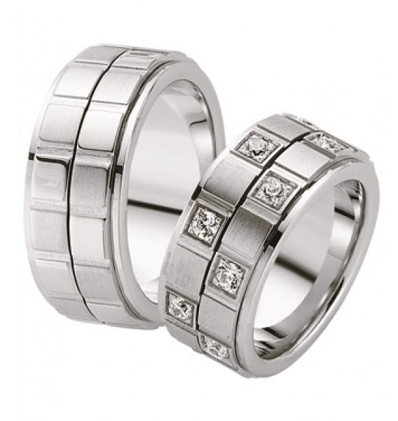 Schwarz Eheringe/Trauringe Luxury Argentum 925-132