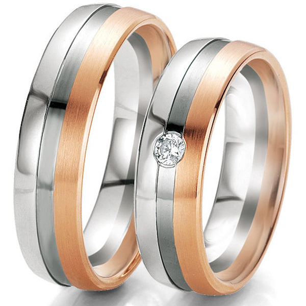 Produktbild: Breuning Trauringe/Eheringe-Black and White-48/06115- 48/06116