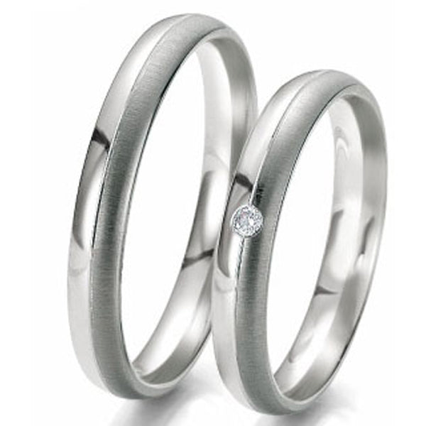Produktbild: Breuning Trauringe - Black and White Weißgold 48/06101 - 48/06102