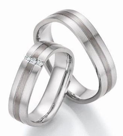 Produktbild: Nowotny Collection Ruesch Trauringe Honeymoon Oro Palladium Bicolor 66/64090/050-66/64100/050