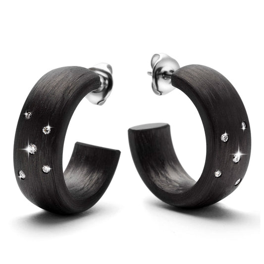Produktbild: TitanFactory Ohringe, Creolen aus Carbon 29092/002/013/N000