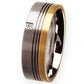 Ernstes Design Trauringe/Eheringe R76-R77 Stahl/750er Gold