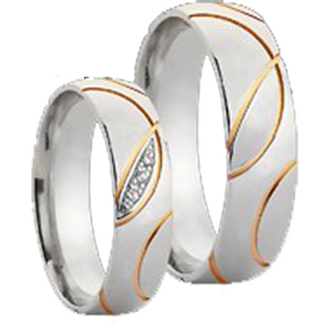 Produktbild: Schwarz Trauringe/Eheringe Bicolor Sabogo SW262
