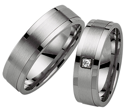 Produktbild: Schwarz Trauringe/Eheringe Pd/Pt SW542