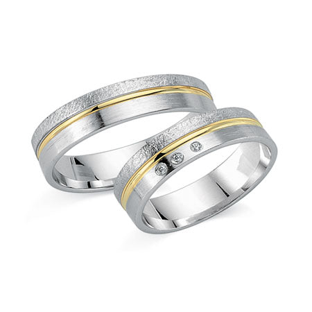 Produktbild: Schwarz Trauringe/Eheringe Crazy Love Bicolor SW545