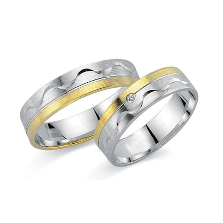 Produktbild: Schwarz Trauringe/Eheringe Crazy Love Bicolor SW549