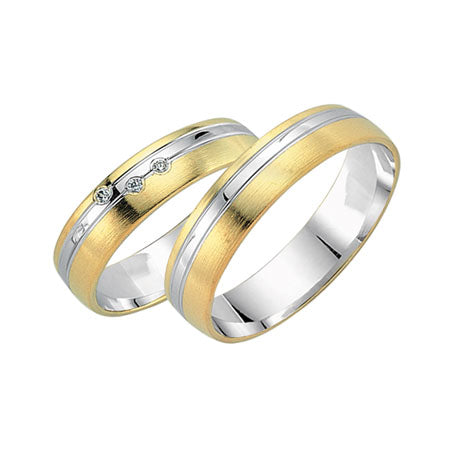 Produktbild: Schwarz Trauringe/Eheringe Crazy Love Bicolor SW556