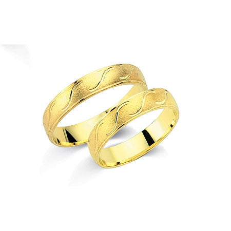 Produktbild: Schwarz Trauringe/Eheringe Crazy Love Gelbgold SW582