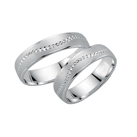 Produktbild: Schwarz Trauringe/Eheringe Crazy Love Weißgold SW586