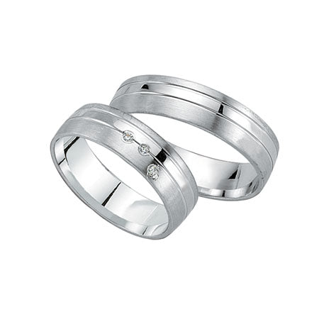 Produktbild: Schwarz Trauringe/Eheringe Crazy Love Weißgold SW590