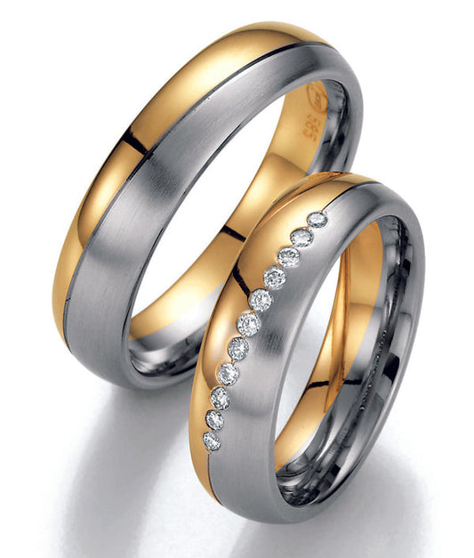 Nowotny Collection Ruesch Trauringe/Eheringe Bicolor 02/40050/055-02/40060/055