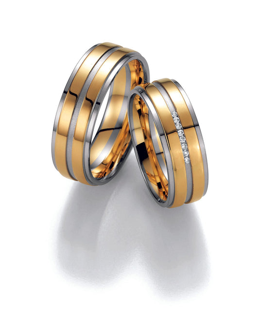 Nowotny Collection Ruesch Eheringe/Trauringe Bicolor 02/40770/070-02/40780/070