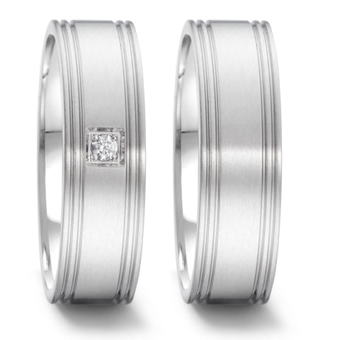 Produktbild: TeNo Trauringe/Eheringe PURE DESIGN TAMOR SATIN 069.2200.D40.XX-069.22P01.D40.XX