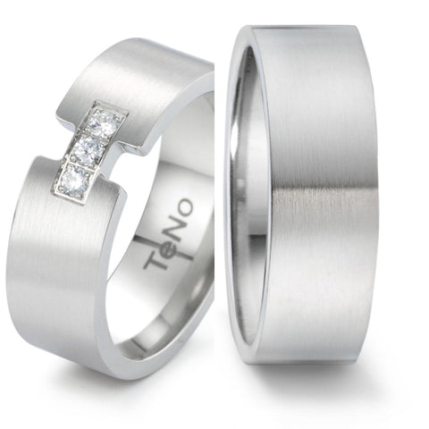 Produktbild: TeNo Trauringe/Eheringe PURE DESIGN TAMOR SATIN 069.2200.XX-069.22P23.XX-1