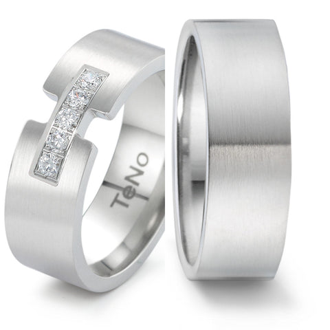 Produktbild: TeNo Trauringe/Eheringe PURE DESIGN TAMOR SATIN 069.2200.XX-069.22P25.XX-1