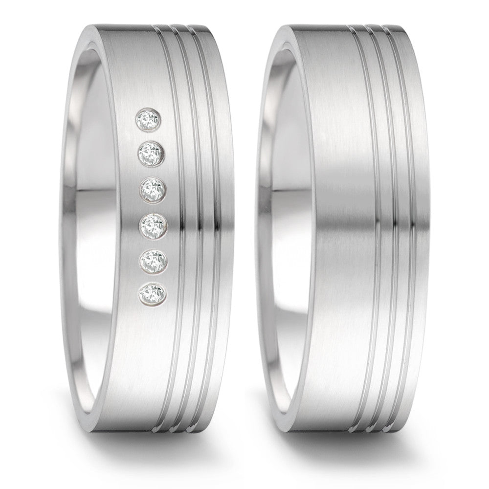 Produktbild: TeNo Trauringe/Eheringe PURE DESIGN TAMOR SATIN 069.2200.D29.XX-069.22S01.D29.XX