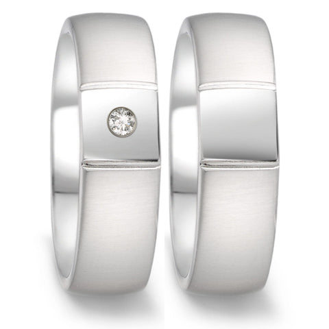 Produktbild: TeNo Trauringe/Eheringe PURE DESIGN TAMOR SATIN 069.2500.D49.XX-069.2514.D49.XX